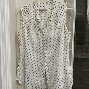 Banana Republic Silk Anchor Top size 4